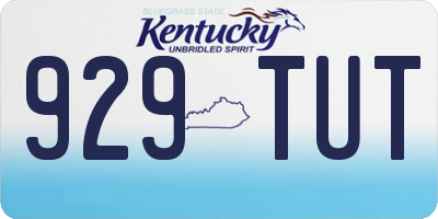 KY license plate 929TUT