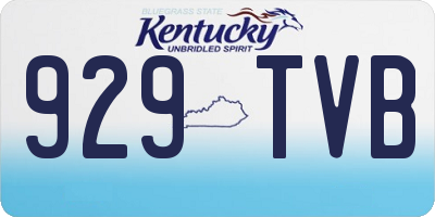 KY license plate 929TVB