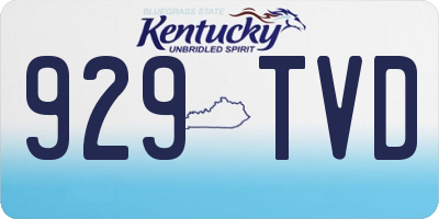 KY license plate 929TVD