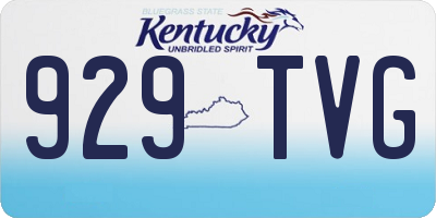 KY license plate 929TVG