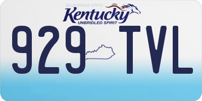 KY license plate 929TVL