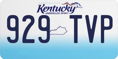KY license plate 929TVP