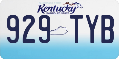 KY license plate 929TYB
