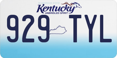 KY license plate 929TYL