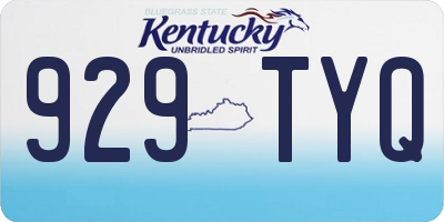 KY license plate 929TYQ