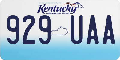 KY license plate 929UAA