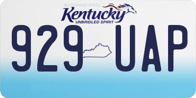 KY license plate 929UAP