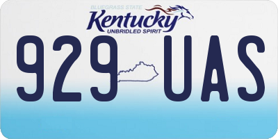 KY license plate 929UAS