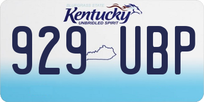 KY license plate 929UBP