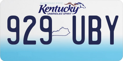 KY license plate 929UBY