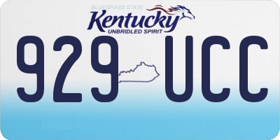KY license plate 929UCC