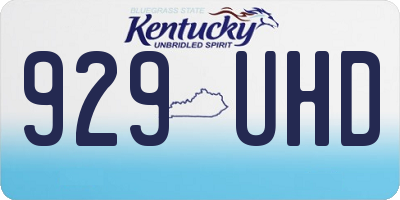 KY license plate 929UHD
