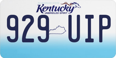 KY license plate 929UIP