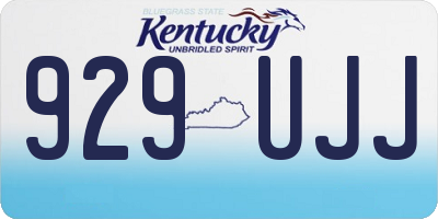 KY license plate 929UJJ