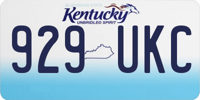 KY license plate 929UKC