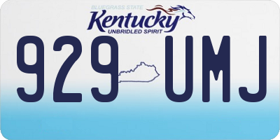 KY license plate 929UMJ