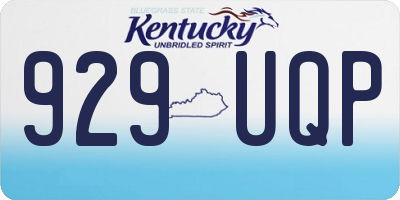 KY license plate 929UQP