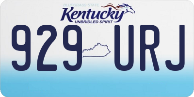 KY license plate 929URJ