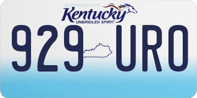 KY license plate 929URO