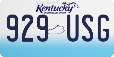KY license plate 929USG