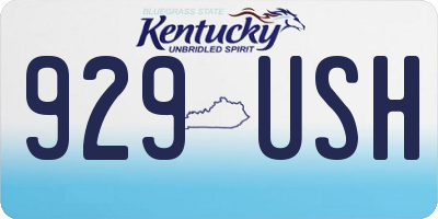 KY license plate 929USH