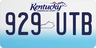 KY license plate 929UTB
