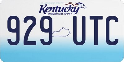 KY license plate 929UTC