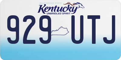KY license plate 929UTJ