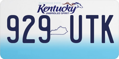 KY license plate 929UTK