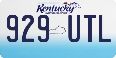 KY license plate 929UTL
