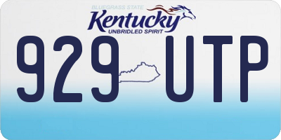 KY license plate 929UTP