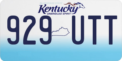 KY license plate 929UTT