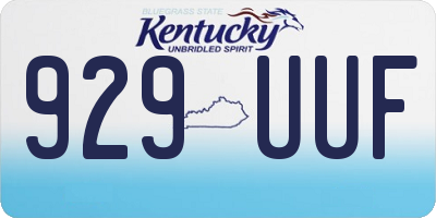 KY license plate 929UUF