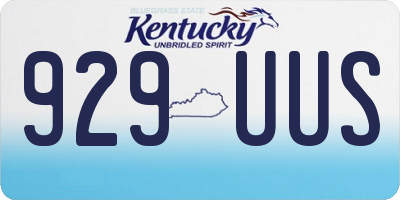 KY license plate 929UUS