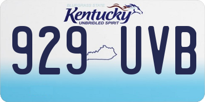 KY license plate 929UVB