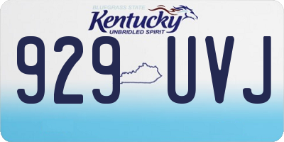 KY license plate 929UVJ