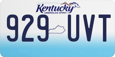 KY license plate 929UVT