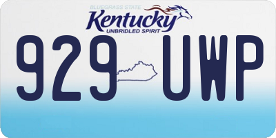 KY license plate 929UWP