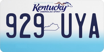 KY license plate 929UYA
