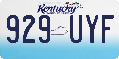 KY license plate 929UYF
