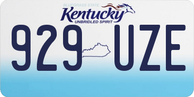 KY license plate 929UZE