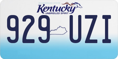KY license plate 929UZI