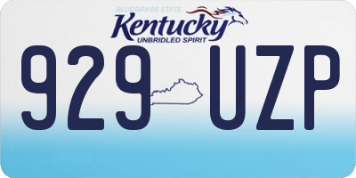KY license plate 929UZP