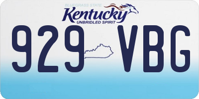 KY license plate 929VBG