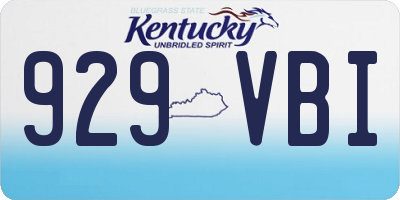 KY license plate 929VBI