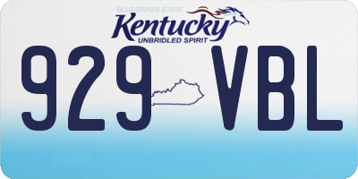 KY license plate 929VBL