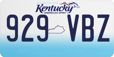 KY license plate 929VBZ