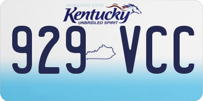 KY license plate 929VCC