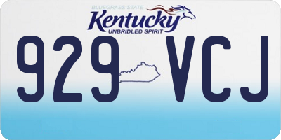 KY license plate 929VCJ