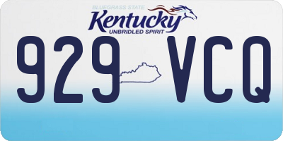 KY license plate 929VCQ